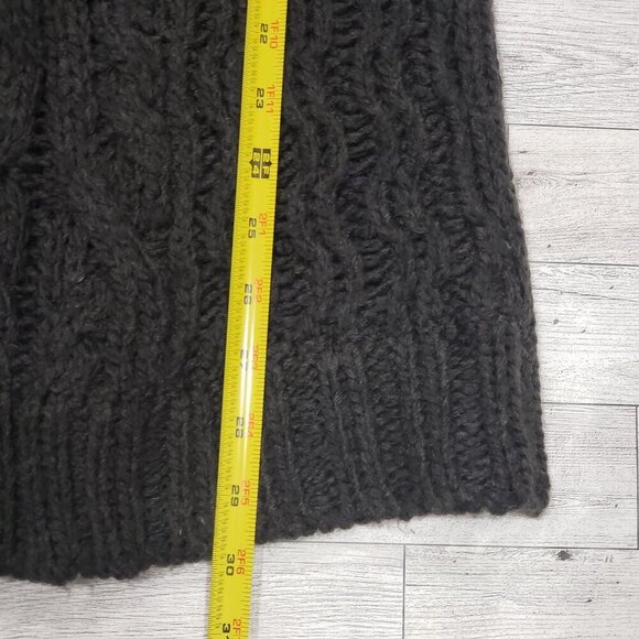 APT 9 Wool Blend Chunky Coatigan Cardigan Faux Fur Trim SS Gray Womens XL - Picture 11 of 11